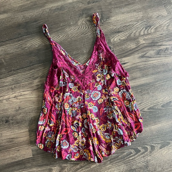 FREE PEOPLE Womens Top Infinite Love Slim Purple Combo Purple - Picture 4 of 5